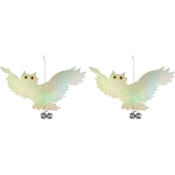 Отпугиватель птиц Strend Pro, сова, светоотражающий, со звонком, 39x26 см,  2 шт.
