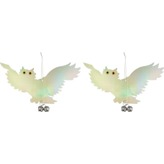 Отпугиватель птиц Strend Pro, сова, светоотражающий, со звонком, 39x26 см,  2 шт.