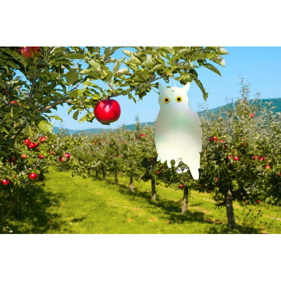 Отпугиватель птиц Strend Pro, сова, светоотражающий, со звонком, 41,5x20 см, 2 шт.