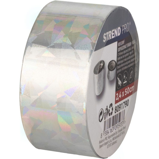 Putnu baidītājs Strend Pro, lente, atstarojošs, 2,4 cm, L-50 m, repelents