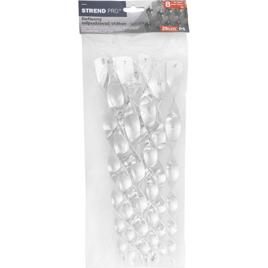 Putnu baidītājs Strend Pro, spirālveida, atstarojošs, 29 cm, iepakojumā 8 gab.