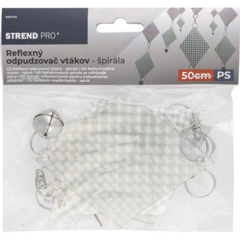 Отпугиватель птиц Strend Pro, спиральный, светоотражающий, со звонком, 50 см