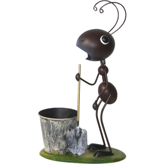 Украшение MagicHome Mecco, Муравей с лопатой, листовой металл, 25x14x44 см