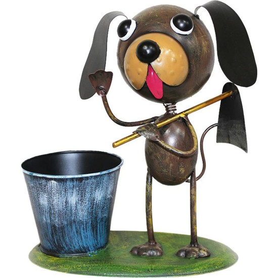 Украшение MagicHome Mecco, Собака с мотыгой, листовой металл, 27x16x29 см