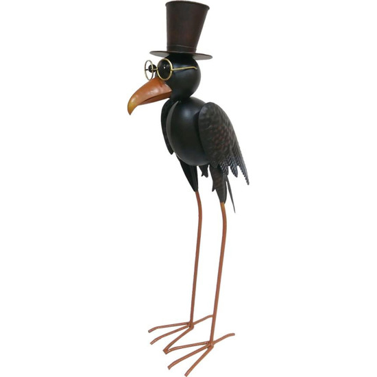 Украшение MagicHome Mecco, Ворона, листовой металл, 24x16x66,5 см
