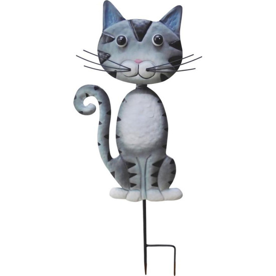 MagicHome Mecco украшение, Кот, листовой металл, серый, врезной, 25,5x3,5x61 см