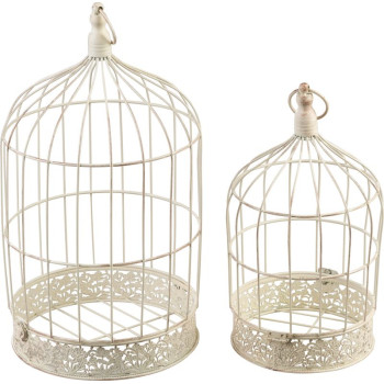 Украшение MagicHome Mecco, Клетка для птиц, набор из 2 предметов