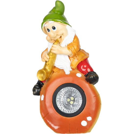 Strend Pro Garden dekors, rūķis, saules, 3xLED, 12x11x22 cm