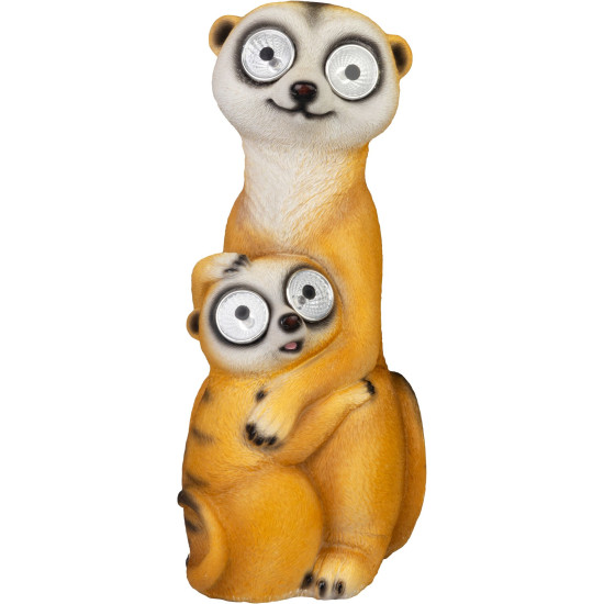 Strend Pro Dārza dekorācija, surikati, saules, 4xLED, 12x11x27,5 cm