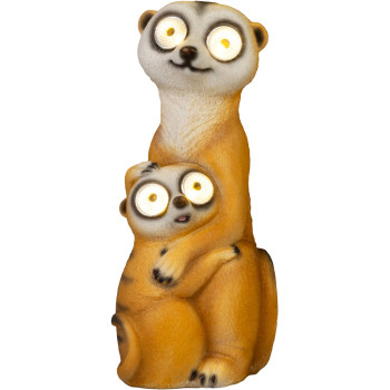 Strend Pro Садовое украшение, сурикаты, солнечная батарея, 4 светодиода, 12x11x27,5 см