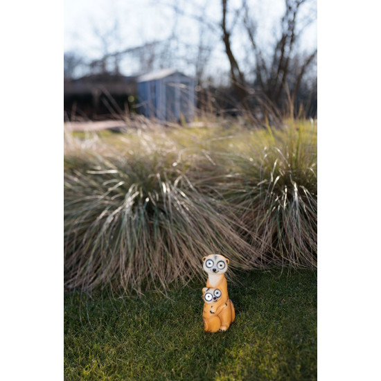 Strend Pro Dārza dekorācija, surikati, saules, 4xLED, 12x11x27,5 cm