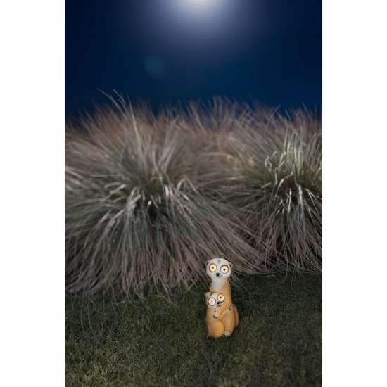 Strend Pro Dārza dekorācija, surikati, saules, 4xLED, 12x11x27,5 cm