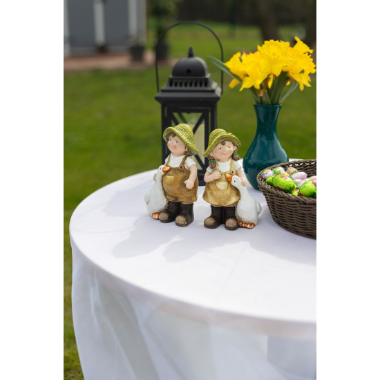 Украшение Magichome, мальчик с гусем, керамика, 6,5x12,5x19 см.