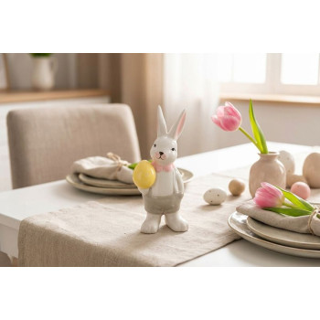 Dekorācija Magic Home, zaķis ar Lieldienas olu, 6,3x6.5x14,9 cm Dekorācija Magic Home, zaķis ar Lieldienas olu, 6,3x6.5x14,9 cm