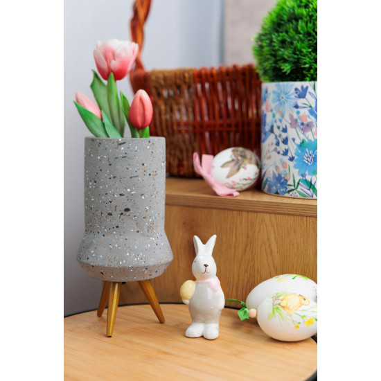 Decoration Magic Home, Bunny with egg, Easter, 6.3x6.5x14.9 cm