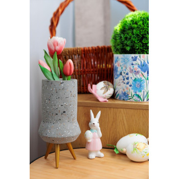 Dekorācija Magic Home, zaķis ar olu, Lieldienas, 4,7x6x12,7 cm Dekorācija Magic Home, zaķis ar olu, Lieldienas, 4,7x6x12,7 cm