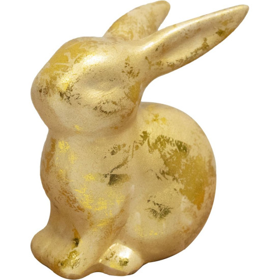 Decoration Magic Home, Bunny, golden, Easter, 6x7x10 cm