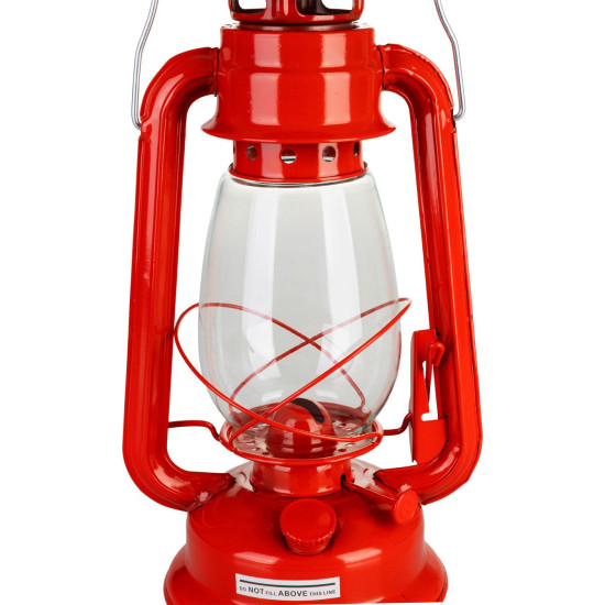 Petrolejas lampa, 300 mm,  sarkana