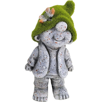 Dekorācija dārzam Magichome, zēns ar zaļo cepuri, keramika, 9.5x6.5x17,8 cm Dekorācija dārzam Magichome, zēns ar zaļo cepuri, keramika, 9.5x6.5x17,8 cm