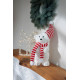 MagicHome Christmas decoration, bear, 14x14x37 cm MagicHome Christmas decoration, bear, 14x14x37 cm