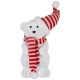 MagicHome Christmas decoration, bear, 14x14x37 cm MagicHome Christmas decoration, bear, 14x14x37 cm