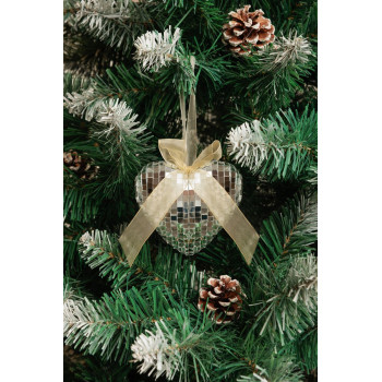 MagicHome Christmas decoration, heart, 9x9x2.5 cm MagicHome Christmas decoration, heart, 9x9x2.5 cm