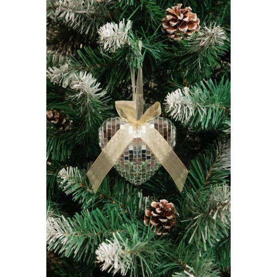 MagicHome Christmas decoration, heart, 9x9x2.5 cm MagicHome Christmas decoration, heart, 9x9x2.5 cm