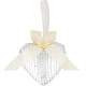 MagicHome Christmas decoration, heart, 9x9x2.5 cm MagicHome Christmas decoration, heart, 9x9x2.5 cm