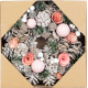 MagicHome Ziemassvētku vainags, kulons, rozā-oranžs, 25 cm MagicHome Ziemassvētku vainags, kulons, rozā-oranžs, 25 cm