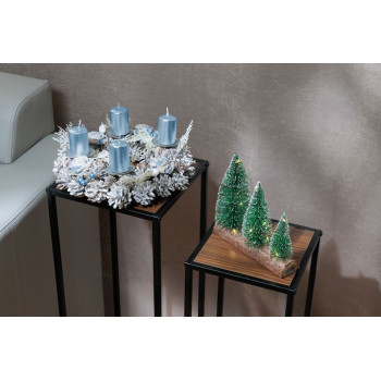 MagicHome Christmas wreath, Advent, blue and white, 30 cm MagicHome Christmas wreath, Advent, blue and white, 30 cm