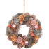 MagicHome Рождественский венок, подвесной, розово-оранжевый, 30 см