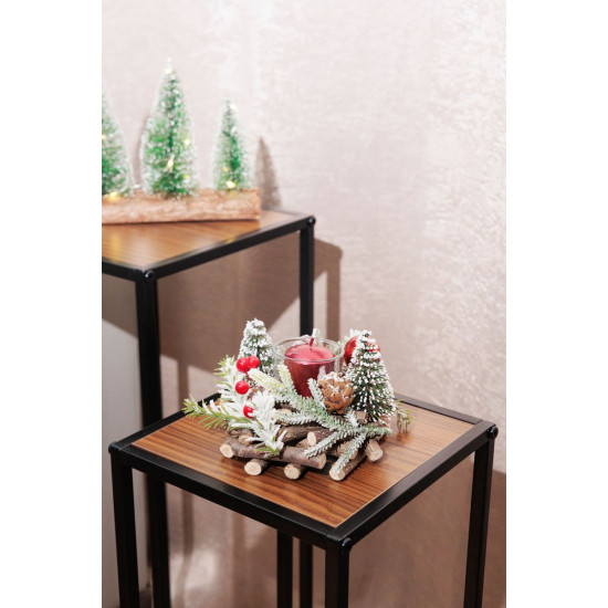 Candle holder MagicHome Christmas, natural, 13x11 cm Candle holder MagicHome Christmas, natural, 13x11 cm