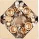 MagicHome Christmas Wreath, Advent, Gold, 30 cm MagicHome Christmas Wreath, Advent, Gold, 30 cm