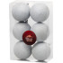 MagicHome Christmas Balls, 6 pcs, white, for Christmas tree, 8 cm