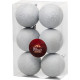 MagicHome Christmas Balls, 6 pcs, white, for Christmas tree, 8 cm MagicHome Christmas Balls, 6 pcs, white, for Christmas tree, 8 cm