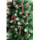 MagicHome Christmas decoration, Christmas lollipop, white-red, 12.5 cm, pack of 6 MagicHome Christmas decoration, Christmas lollipop, white-red, 12.5 cm, pack of 6
