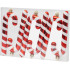 MagicHome Christmas decoration, Christmas lollipop, white-red, 12.5 cm, pack of 6