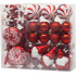 MagicHome Christmas balls, set, 47 pcs, red, mix, for the Christmas tree