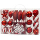 MagicHome Christmas Balls, set, 39 pcs, red, mix, for Christmas tree