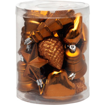 MagicHome Christmas Decorations, set, 20 pcs, copper gold, mix, for Christmas tree