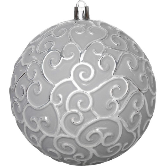 MagicHome Christmas Balls, set, 3 pcs, silver, for Christmas tree, 10 cm MagicHome Christmas Balls, set, 3 pcs, silver, for Christmas tree, 10 cm