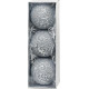 MagicHome Christmas Balls, set, 3 pcs, silver, for Christmas tree, 10 cm MagicHome Christmas Balls, set, 3 pcs, silver, for Christmas tree, 10 cm