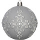 MagicHome Christmas Balls, set, 3 pcs, silver, for Christmas tree, 8 cm