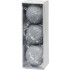 MagicHome Christmas Balls, set, 3 pcs, silver, for Christmas tree, 8 cm