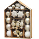 MagicHome Christmas Balls, set, 32 pcs, beige, mix, for the Christmas tree