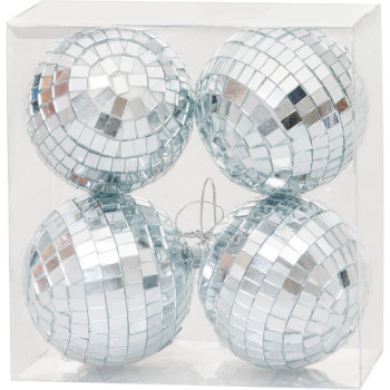 MagicHome Christmas Balls, 4 pcs, for Christmas tree, disco balls, 8 cm