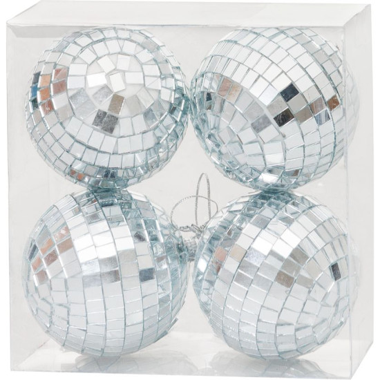 MagicHome Christmas Balls, 4 pcs, for Christmas tree, disco balls, 8 cm
