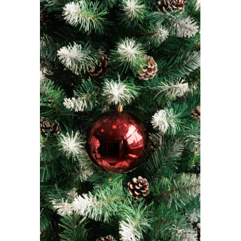 MagicHome Christmas Balls, 2 pcs, burgundy, for Christmas tree, 12 cm MagicHome Christmas Balls, 2 pcs, burgundy, for Christmas tree, 12 cm