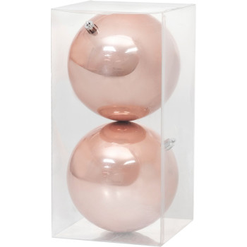 MagicHome Christmas Ball, 2 pcs, pink, for Christmas tree, 12 cm