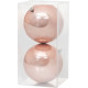 MagicHome Christmas Ball, 2 pcs, pink, for Christmas tree, 12 cm